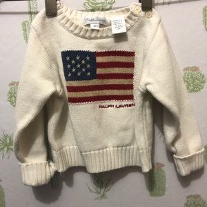 Ralph Lauren 9M American Flag Sweater